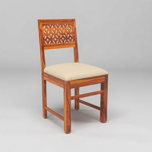 Image of Wood Dining Table with Chair 4 Seater || Dining Table Set || Dining Room Set || Wooden 4 Seater Dining Table || Modern and Unqiue Dining Table Home Living Room (4 Seater Dining Table) Honey Finish