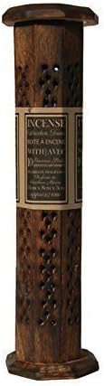 Wooden Incense Stick/Cone Burner/Tower Holder/Ash Catcher (Octagonal)