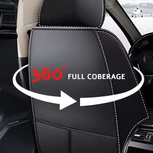 Frperce Leather Car Seat Covers Full Set Car Seat Cushion Covers Protector Compatible With 2007-2021 Silverado Gmc Sierra 1500（Black） #TOP3
