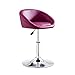 Nowoczesny, regulowany stołek barowy, Swivel, stołek barowy, krzesła z oparciem, stołek kuchenny Pub wysokość z chromowanymi podnóżkami i liliowy baza