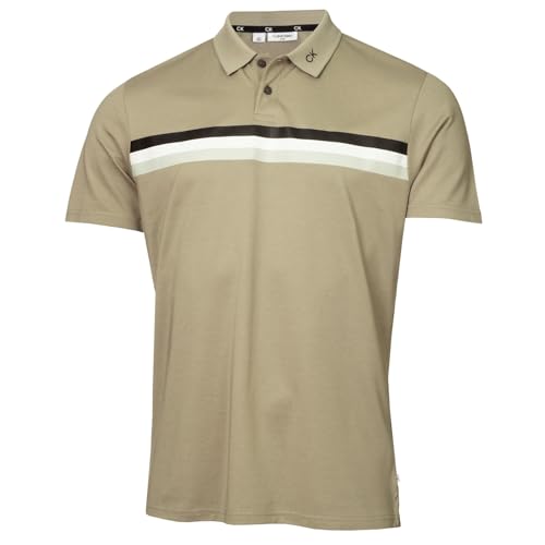 Calvin Klein Mens Parker Golf Polo Shirt - Camouflage Green - L