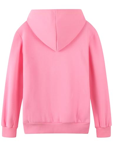 Image of Spring&Gege Youth Solid Fleece Hoodies Soft Full Zip Hooded Sweatshirts for Children (3-12 Years)