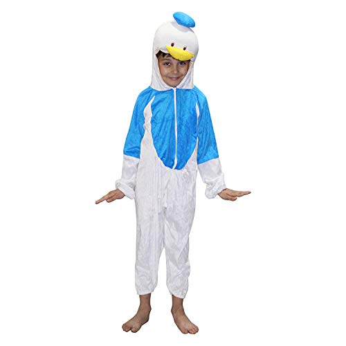 Image of Kaku Fancy Dresses Duck Cartoon Costume -Blue & White, 5-6 Years, For Boys & Girls