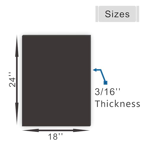 Black Poster Board 18 x 24 in, ZXUNLIEH 12 Pack Foam Board, 3/16'' Thick — view 2