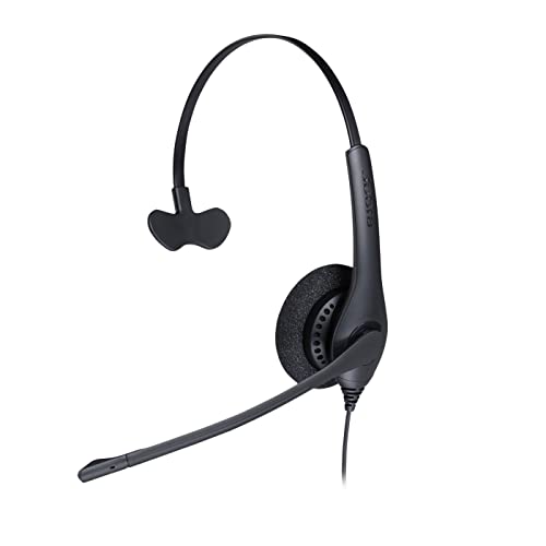 Jabra Biz 1500 - Auricular monoaural de rápida desconexión con Cable y micrófono con cancelación de Ruido - Protección contra Sonidos excesivamente Altos y dañinos para teléfonos de Escritorio