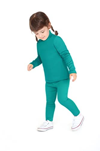 Image of Lilax Girls' Basic Solid Full Length Cotton Soft Leggings