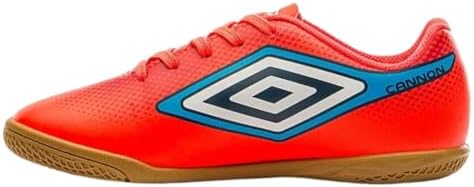 Chuteira Futsal, Cannon Junior, Umbro, Infantil, Coral/Vermelho/A...