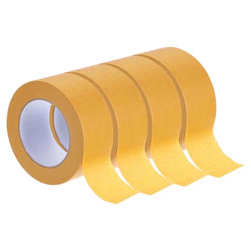 Image of Masking Tape Coffee Color Painters Tape Paper Tape [for Crafts DIY Walls Painting Packing Automotive Home Decoration Teaching]- 2 Inch x 55 Yards /4 Rolls