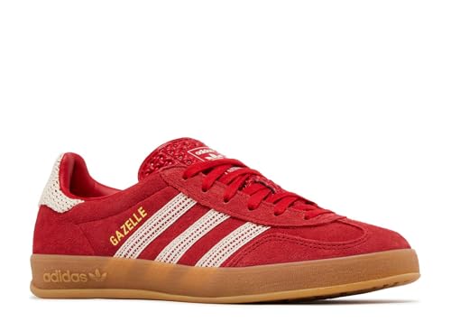 adidas Gazelle Indoor Women'sShoes, Better Scarlet/Wonder White/Gum, Size 9.52