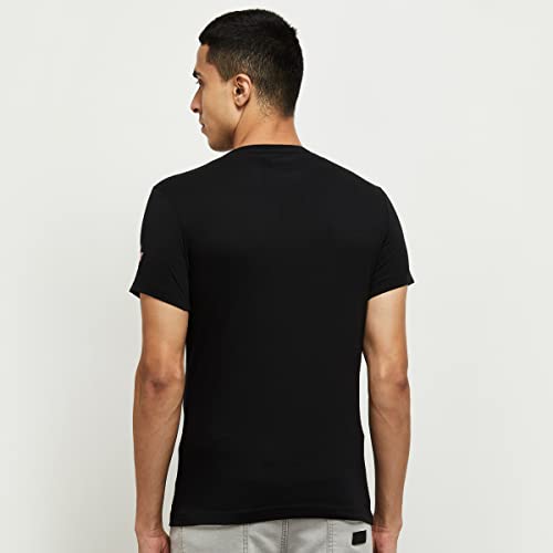 Image of Max Men's Regular Fit Printed Crew Neck T-Shirt