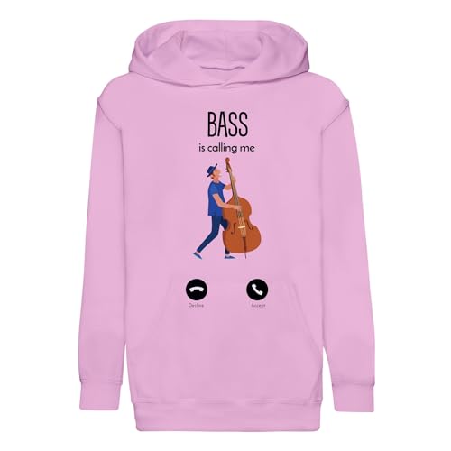 Sweat à capuche enfant la basse m'appelle hoodie musique noir et confortable