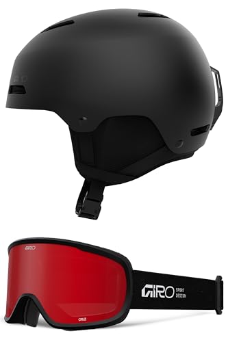 Giro Ledge Snow Helmet/Goggle Combo - (Combo) Matte Black - Black Stacked - Size Medium