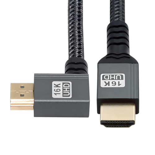 Câble HDMI 16K coudé à gauche chenyang de 1m ultra haute vitesse