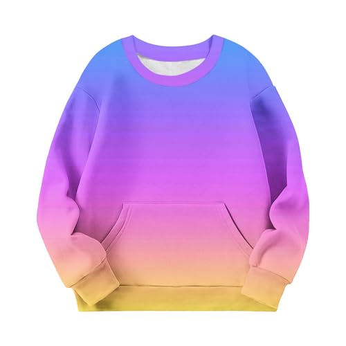 Girls Sweatshirts Crewneck Long Sleeve Pullover Top Kids Lightweight Casual Winter Warm Sweatshirt With Pocket4