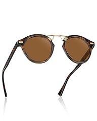 4. Non-polarized Brown Striped Frame Brown Lens