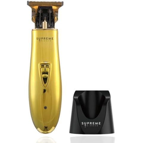 Supreme Trimmer T Shaper Trimmer for Men (90 Min Run Time) Professional Barber Trimmer for Kids, Elderly & Sensitive Skin – Low Noise & Vibration Cordless Beard Trimmer | ST5200 Gold Cover