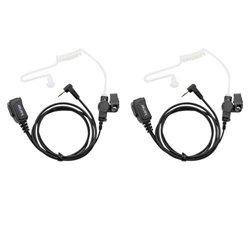 Karier 1 Pin Walkie Talkie Headset Earpiece with PTT Mic and Transparent Acoustic