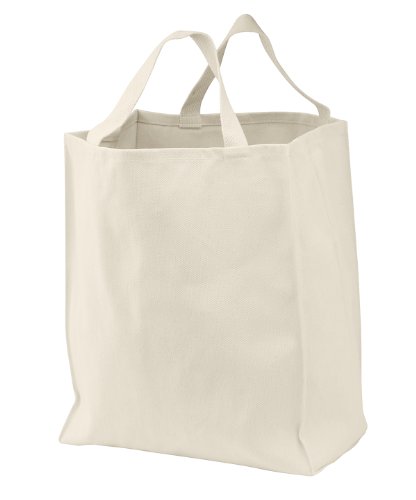 Port Authority Ideal Twill Grocery Tote. B100, Natural, OSFA