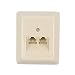 Produktbild UAE 8/8(4) - IAE - Universal-Anschlussdose - Telefondose - 2X RJ45 Buchse - 2-Fach - 4-polig - CAT 3 - Aufputz AP - parallel - Schraubanschluss - beige