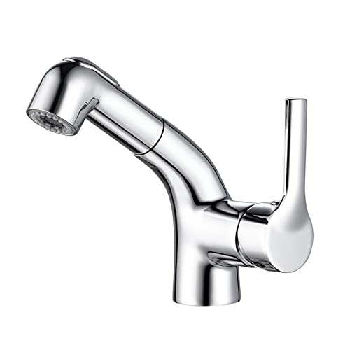 Grifo de baño extraíble con 2 funciones de aireador y control monomando de latón 2