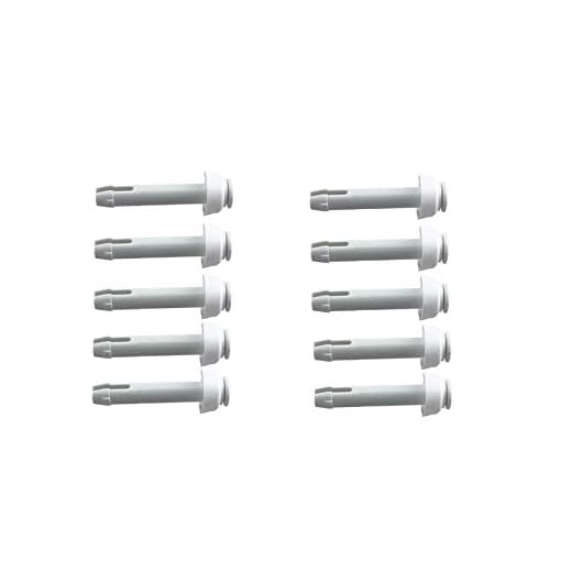 poolomio® Stift Splint Pin für Intex Frame Pool, 10er Pack, inkl. Gummikappen, Ersatzteil für Intexpool, Länge: 60 mm