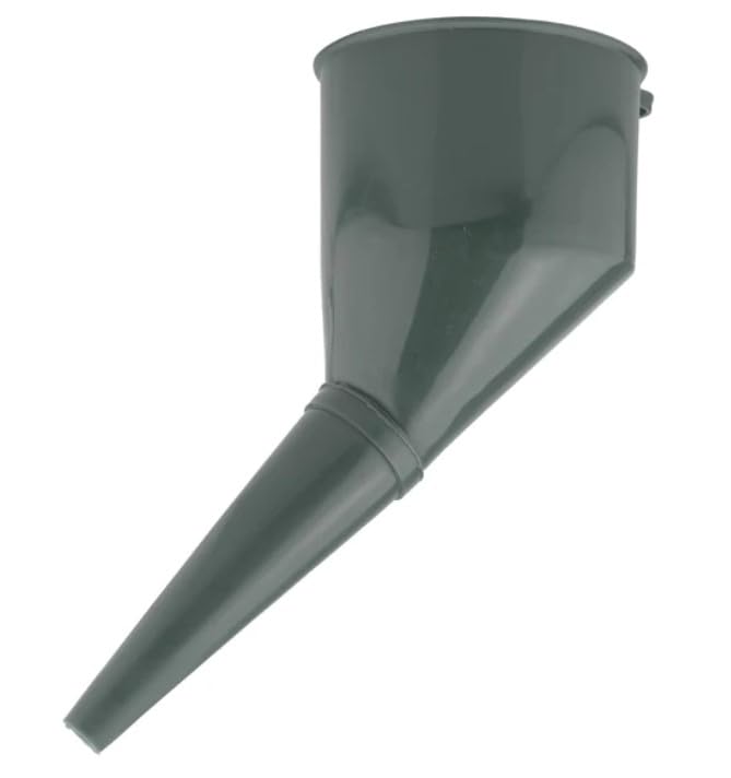 Fuel Funnel with Fine Mesh Filter and Handle for Easy Refilling - Thick Plastic Fuel Funnel for Petrol Diesel Oil Ad-blue Water Screen Wash (Grey)