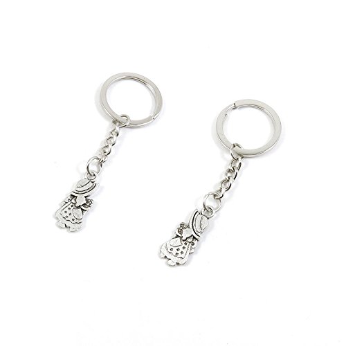 10 Pieces Keychain Keyring Door Car Key Chain Ring Tag Charms Supply M3OM3Q Little Girl