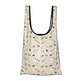 Tcoay Cabras Fondo de pantalla de cabras Cabra Razas de cabras Granja Granja,Bolso de compras reutilizable Bolso de compras Comestibles Bolsos de hombro de lona multiusos