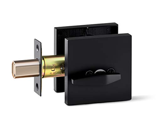 Berlin Modisch Single Cylinder Deadbolt Lock Slim Square for Front Door Modern Contemporary High Security Heavy Duty – Iron Black Finish by Berlin Modisch - Image 3