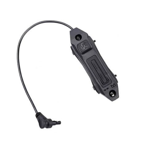Tactical Modular Wire Dual Button Remote Activation Pressure Switch for M600/M300 Series Scout Flashlight and Light?with Constant/Momentary Modes (Crane Laser Plug, Black)