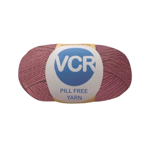 Image of VCR Brown Yarn, Pill-Free Soft Knitting Yarn, 100 Grams Hank, 263 Meters Length, Low-Pill Acrylic Yarn, Soft Crosia Threads, Pack of 1, Suitable for Beanies, Caps and Gloves