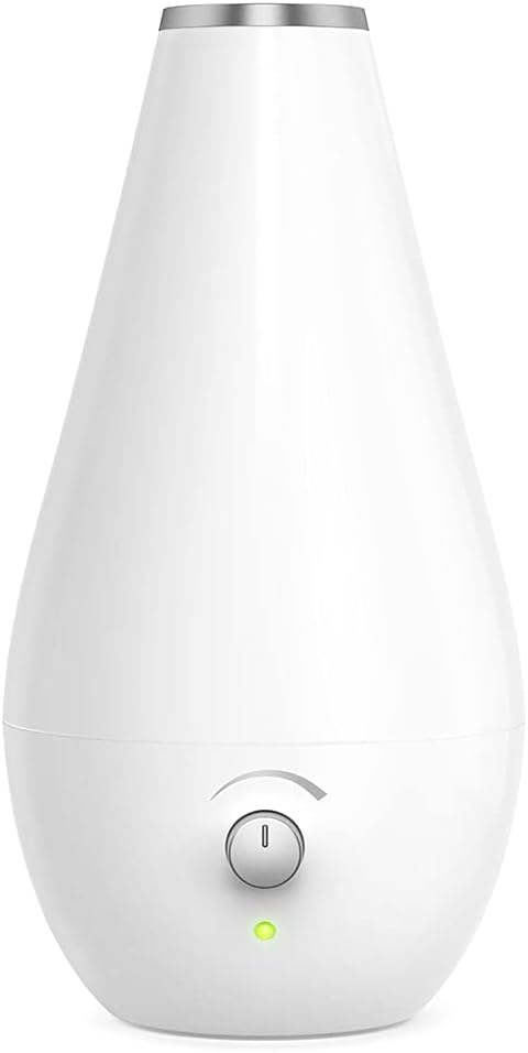 Humidifiers for Bedroom, Cool Mist Air Humidifiers for Baby [BPA Free], 1.8L Quiet Ultrasonic Air Humidifier for Home, Space-Saving, Filterless, Auto Shut Off (1.8L/0.48 Gallon, White)
