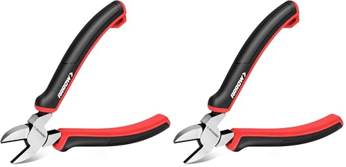 Alicate de Corte Diagonal Arrow Fastener com Alta Alavancagem, 15,2 cm, Cabo em TPR e Aço-Carbono, Kit com 2