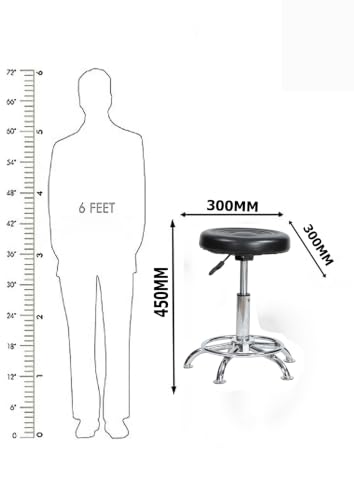 Image of NGFC Doctor Stool with Adjustable Height || Sitting Stools for Home /Doctor /Medical /Salon /Warehouse /Garage (Black, Pack of 5)