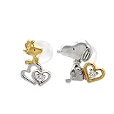 [スヌーピー] ピアス レディース シルバー 女性 彼女 ウッドストック ハート オープンハート 人気 プレゼント 誕生日 記念日