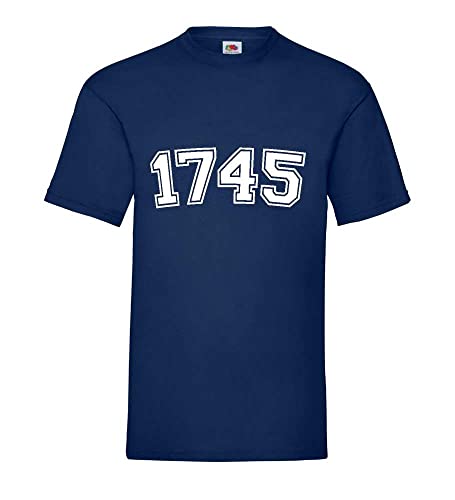 T-shirt pour homme bleu marine XXXL en coton grand confort