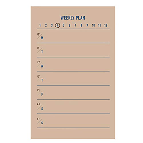 Planificador semanal semanal para hacer listas de prioridades, comidas, tareas, calendarios, citas, 80 hojas