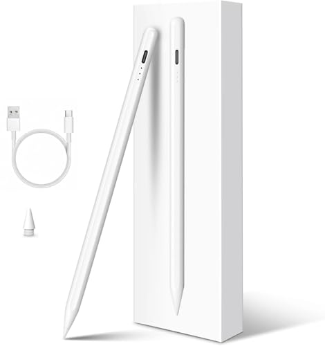Image of Universal Stylus Pen for Touch Screen Devices Compatible with Android, iOS, Tablets & Smartphones Pencil Power Display Tilt Sensitivity Magnetic Adsorption- (White)