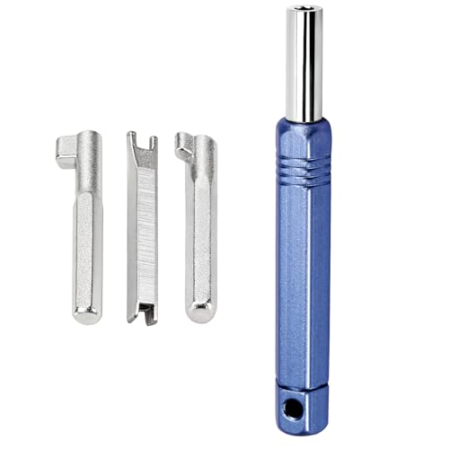 Universal Refrigerant Locking Cap Key Tool Multi-Key HVAC Tool Kit for AC Refrigerant Locking Caps Wrench & Removal/Installation Key for 410A & R22 Safety Caps