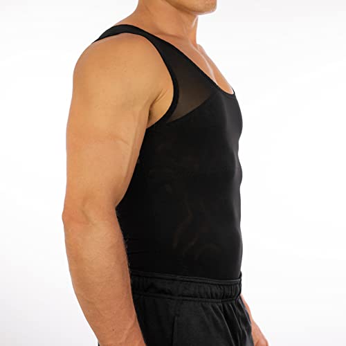 Esteem Apparel Original Men's Chest Compression Shirt to Hide Gynecomastia Moobs