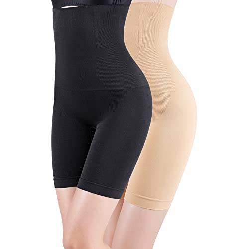 WEASIC Fajas Reductoras Abdomen Fajas Colombianas Fajas Reductoras Mujer Faja Reductora Mujer Abdomen(1*Negro+1*Piel,4XL) Cover