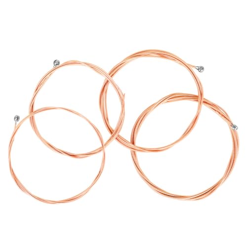 Yardwe 4Pcs String Strings Metal Bass Guitar Strings Durable Coated Smooth Design for Extraordinary Tones Convenient for Easy Transport