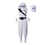 Men's G.I.Joe Storm Shadow Cosplay Costume White Battle Uniform Suit Halloween Outfit