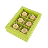 GREENDOOR Badepralinen Honig-Milch, 6er Geschenk-Karton für 6 natürliche Cremebäder, Badezusatz mit BIO Kakaobutter handgefertigte Naturkosmetik, Natur, Geschenke Geburtstagsgeschenk