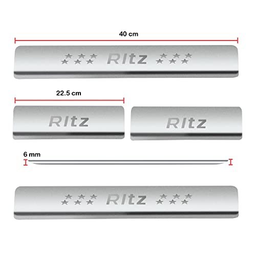 Image of Door Sill /Foot Step Stainless Steel Plates Compatible with Ritz (Set of 4 Pcs)