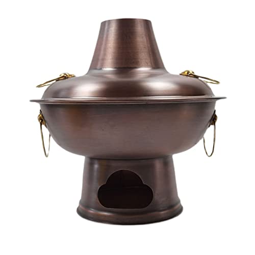 Olla china de cobre 38 cm para hot pot tradicional miniatura 1