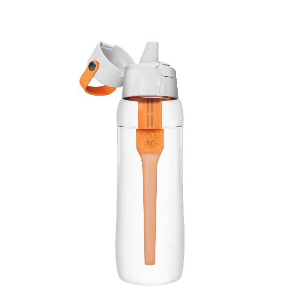 Miniatura 2 de Dafi Botella de agua filtrada con filtro y pajilla, 24 onzas, botella deportiva para agua del grifo, repuesto de filtro de purificación portátil,