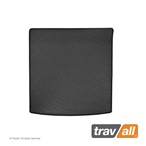 Travall Liner Compatible With Volkswagen Golf Wagon (2007-2013) Also For Volkswagen Jetta Sportwagen (2005-2015) Tbm1044 - All-Weather Black Rubber Trunk Mat Liner #TOP2