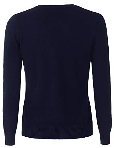 Image of Women's Long Sleeve Button Down Crew Neck Soft Knit Cardigan Sweater