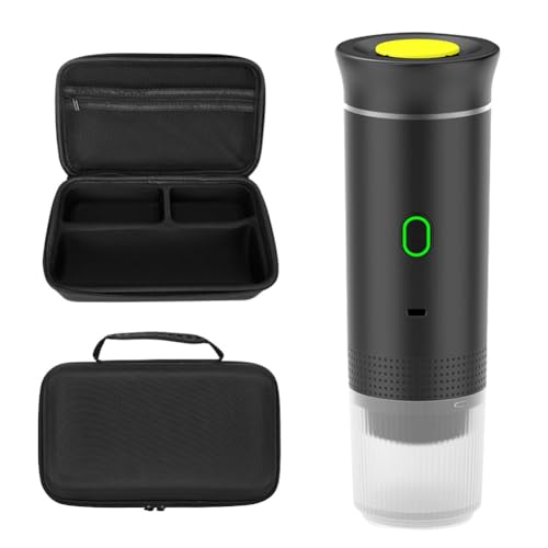 Qomcsrl Cafetera Eléctrica Portátil con Bolsa de Viaje. Cafetera Portátil para Viajes. Cafetera Autocalentable para Coche B